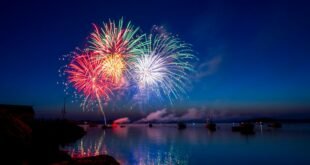 green, red, and white fireworks on sky at nighttime